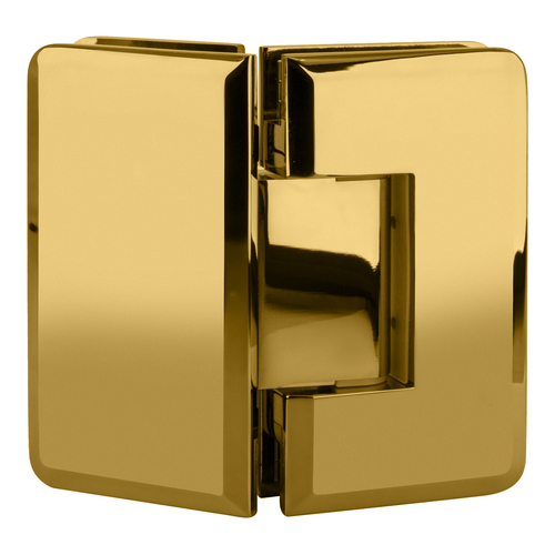 Adjustable Majestic Series Glass-To-Glass Mount Hinge 135 Degree Polished Brass