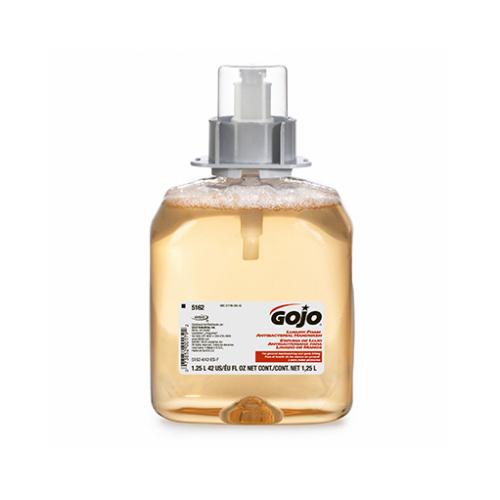 GOJO 5162-04-XCP4 Luxury 1250 mL Fresh Fruit Scented Antibacterial Foam Handwash Soap Dispenser Refill - pack of 4