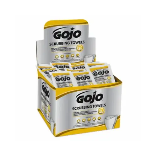 GOJO 6380-04-XCP80 Scrubbing Cloth Fabric 10" W X 10" L - pack of 80