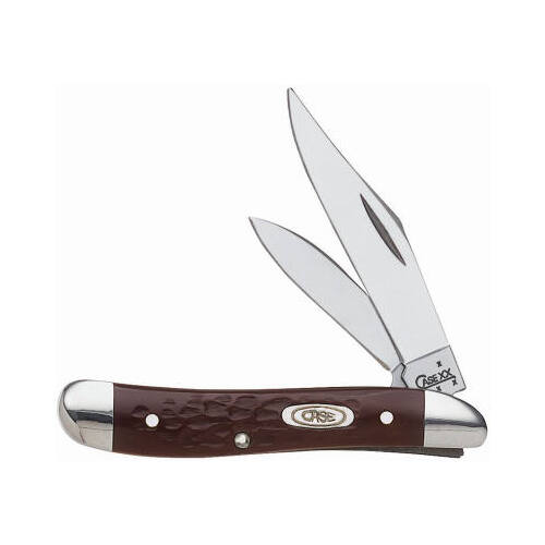 Working Peanut Pocket Knife, Stainless Steel/Brown, 2-7/8-In. Closed