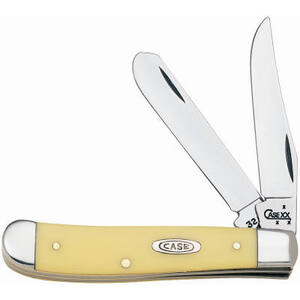 W R CASE & SONS CUTLERY CO 00029 Mini Trapper Knife, Yellow Handle,  3-1/2-In. Closed