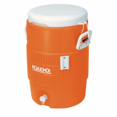 IGLOO CORPORATION 42316 Beverage Jug, Orange With White Seat-Top Lid & Handles, 5-Gallons