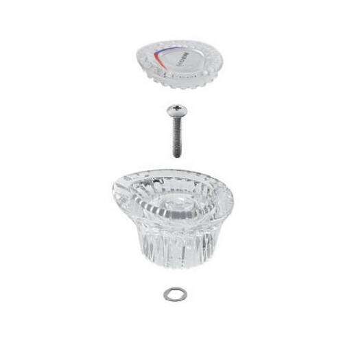 Moen 96797 Chateau Single-Knob Tub and Shower Replacement Kit with White and Chrome Insert Clear
