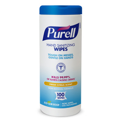 PURELL 9111-12 Sanitizing Wipes Canister White