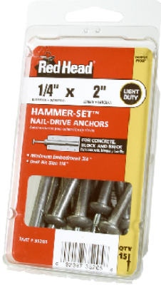 25-Pack 1/4" X 2" Hammer Drive Anchors – Heavy-Duty Masonry Anchors For Concrete, Brick, Cement | No Tools Needed, Just Drill & Hammer-803257