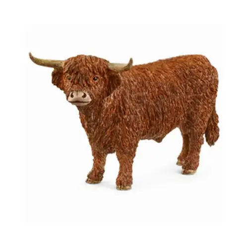 Highland Bull Toy Animal Figure, Brown, Ages 3 & Up