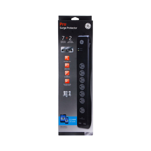 2-USB / 7-Outlet Surge Protector