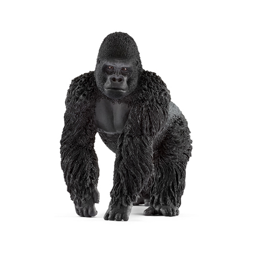 Schleich-S 14770 Black Male Gorilla Toy Animal Figure, Ages 3 & Up