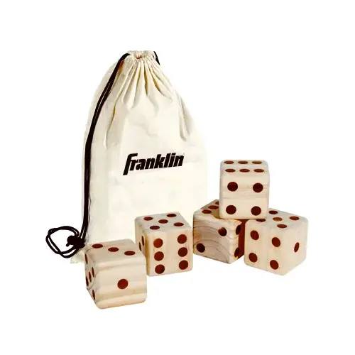 6-Pc. Giant Wood Dice Set, Carry Bag