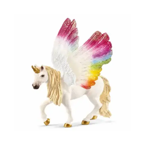 Rainbow Winged Unicorn Toy Animal Figure, Ages 3 & Up