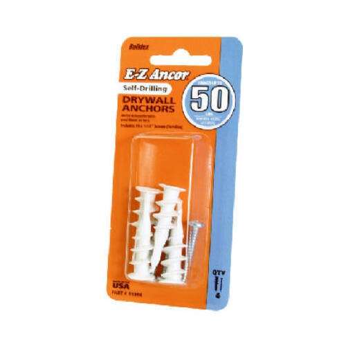 #50 Self-Drilling Drywall Anchors, 4-Ct - pack of 4