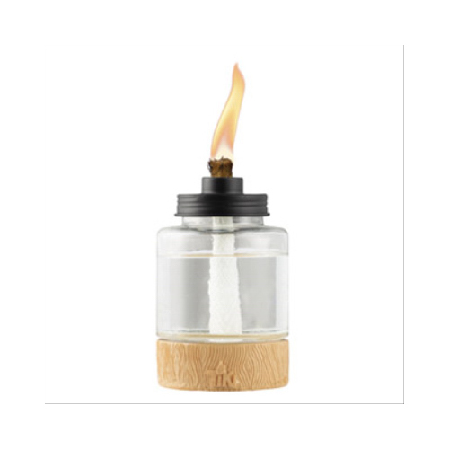 Wood Glass Table Torch, 6.5 In.