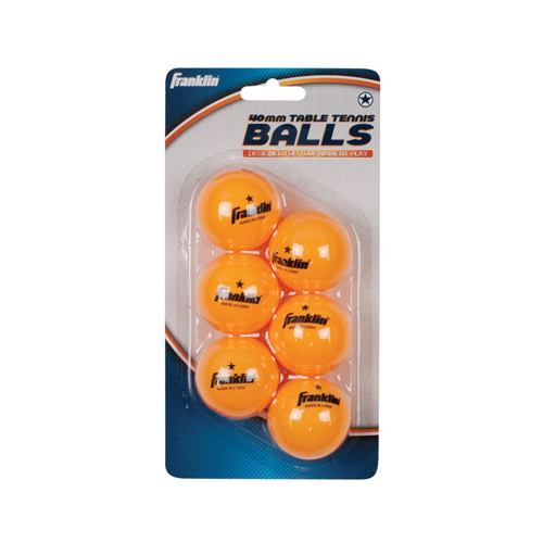 Table Tennis Balls, 1-Star, Orange  pack of 6