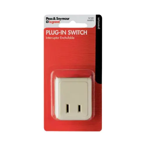 15A Ivory Plug In Cord Switch