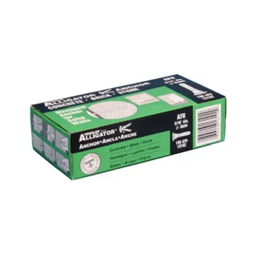 Mechanical Plastics Corp. 13102 Alligator Masonry Anchors, Flanged, 5/16-In - pack of 100