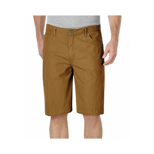 Carpenter Shorts, Relaxed Fit, Sanded Duck, Brown Duck, Men's 36x11 in. Inseam