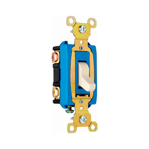 PASS & SEYMOUR CSB15AC3WCC8 Commercial Switch, 3Way, White, 15Amps