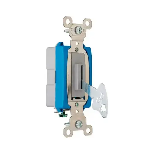 Heavy-Duty Keyed Switch, Single-Pole Toggle, 15A Gray