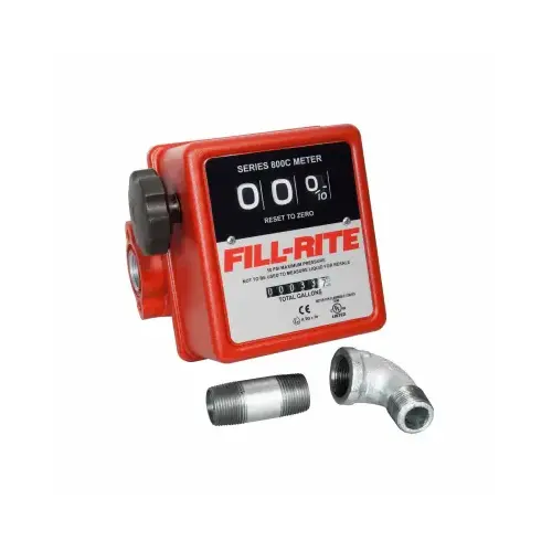 Fill-Rite 807CMK 3-Digit Mechanical Fuel Transfer Meter, 5-20 GPM