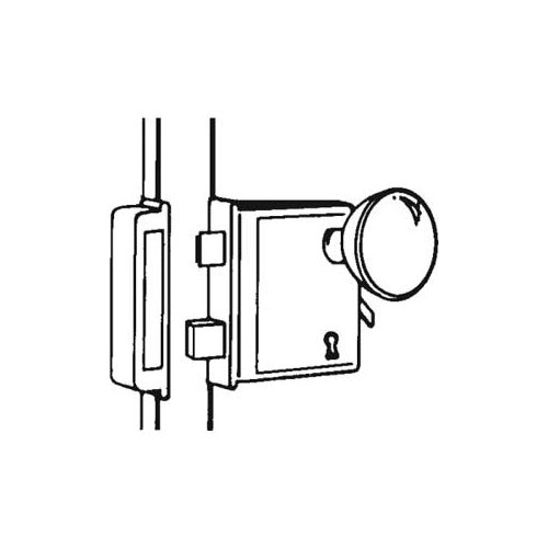 Kaba Ilco 590-04-51 Vertical Rim Lock Satin Brass (606)