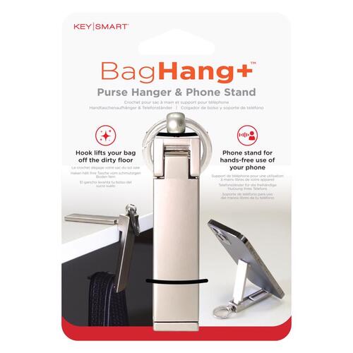 KeySmart KS822-SS Phone Stand BagHang Plus Silver For All Smartphones Silver