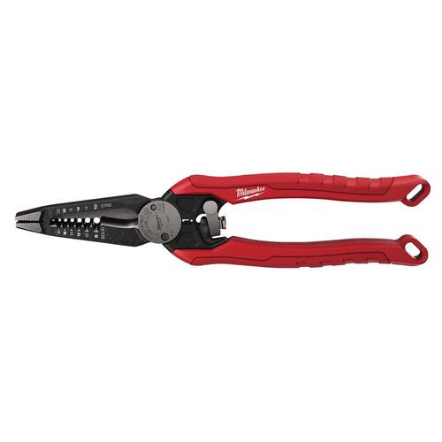 Combination Pliers 9" Steel Black/Red