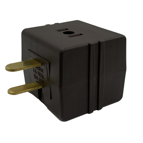 Cube Adapter Polarized 3 outlets Brown - pack of 10