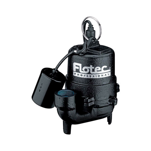 Flotec E3375TLT Effluent Pump 1/3 HP 4080 gph Cast Iron Tethered Float Switch