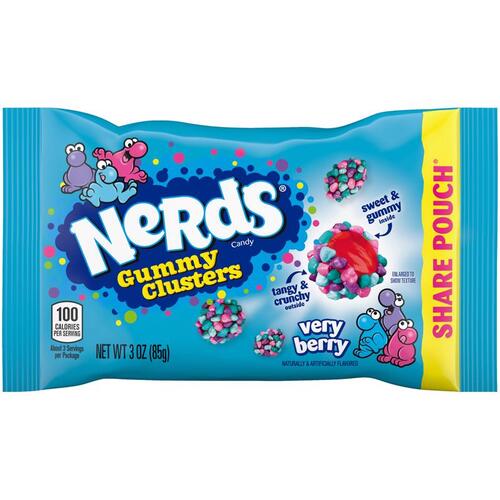 Nerds 06069 Gummy Candy Very Berry Clusters 3 oz