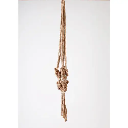Primitive Planters 1432 Plant Hanger Beige/Tan Jute 36" H Beige/Tan
