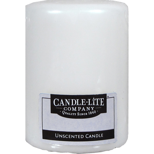 Candle Lite 1593595 Candle Lite White No Scent Pillar White