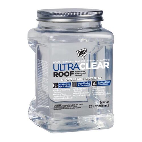 Sealant Ultra Clear Roof Crystal Clear Solvent-Based Resin All Purpose 32 oz Crystal Clear