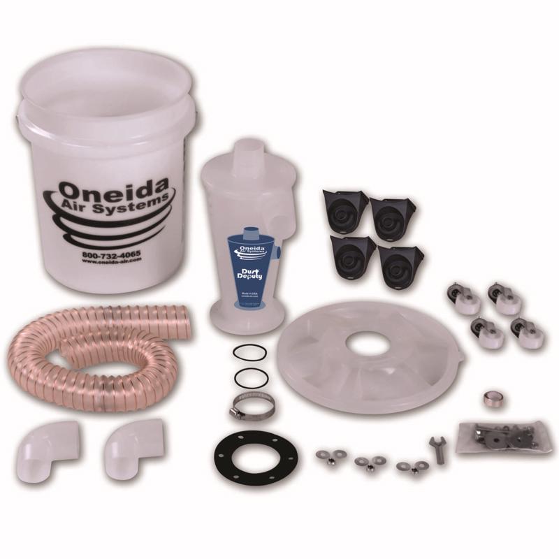 Oneida Air Systems AXD000004B Wet/Dry Vac Cyclone Separator Kit Dust Deputy 29.75" L X 17.75" W X 17.75" D Deluxe Wet/Dry Vac Cyclone Se Clear