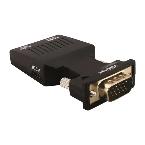 VGA to HDMI Converter Just Hook It Up Black