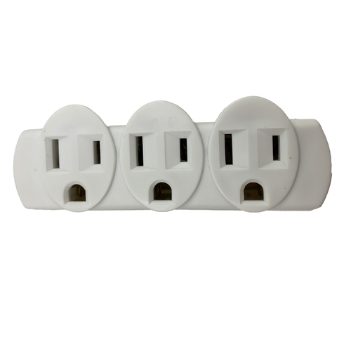 Projex FA-351B/09PRJ Adapter Grounded 3 outlets White