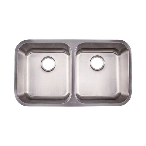 Kitchen Sink Kindred Stainless Steel Undermount 32-1/2" W X 18-1/2" L Two Bowls