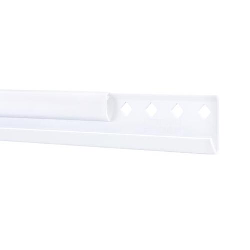 Organized Living 7913456011 Hanging Rail Freedom Rail 2.25" H X 0.5" W X 60" L Epoxy Coated Steel White