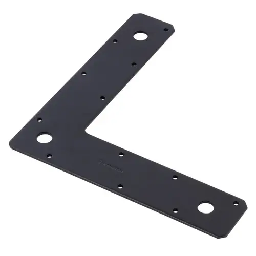 Corner Plate 1/8" H X 9" W X 2" D Black Steel Black