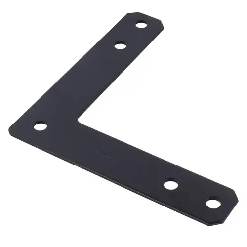 Corner Plate 12" H X 12" W X 3/16" D Black Steel Black