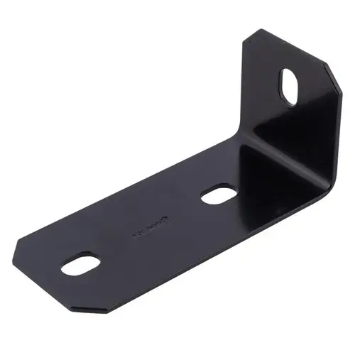 Corner Brace 6.8" H X 3" W X 3/16" D Black Steel Inside/Outside Black