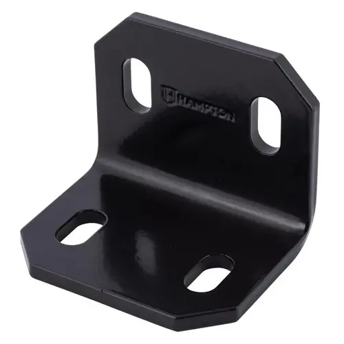 Corner Brace 2.4" H X 3" W X 3/16" D Black Steel Inside/Outside Black