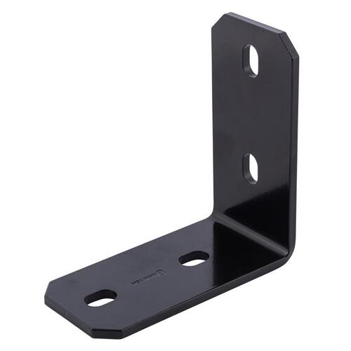 Corner Brace 3" H X 6.25" W X 1/4" D Black Steel Inside/Outside Black