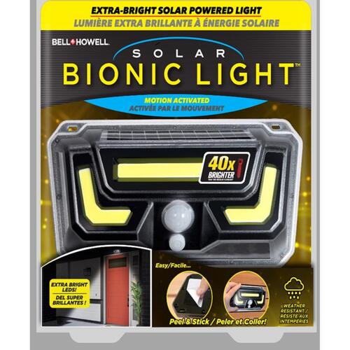 Bell + Howell 7898 Security Light Bionic Light Motion-Sensing Solar Powered LED Gray Gray
