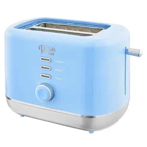 Toaster Plastic Blue 2 slot 7.4" H X 7.2" W X 11.1" D Gloss