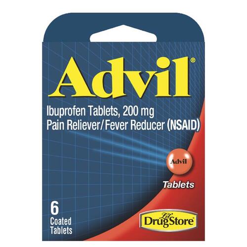 Advil 97003-XCP6 Pain Reliever/Fever Reducer 200 mg Orange Orange - pack of 6