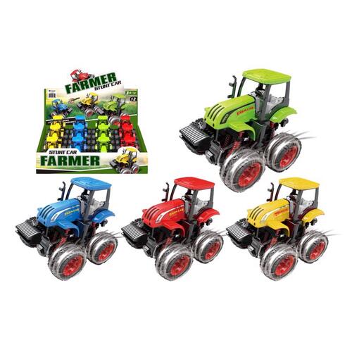 Farm Tractor Pull-Back Plastic Assorted