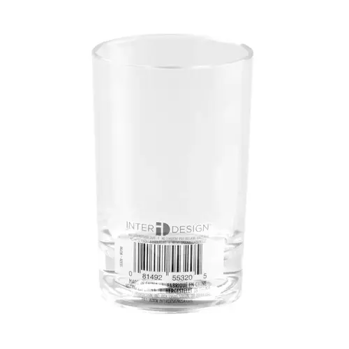 Bathroom Cup Eva Clear Acrylic Clear - pack of 6