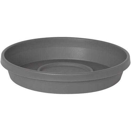 Plant Saucer Terra 3.5" H Plastic Charcoal Charcoal