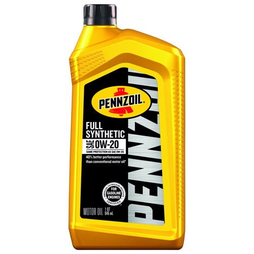PENNZOIL 550058594 Motor Oil 0W-20 Gasoline Synthetic 1 qt