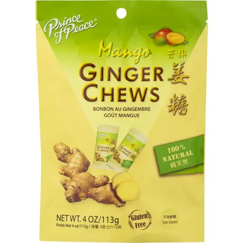 Prince of Peace F-04114 Chews Mango and Ginger 4 oz